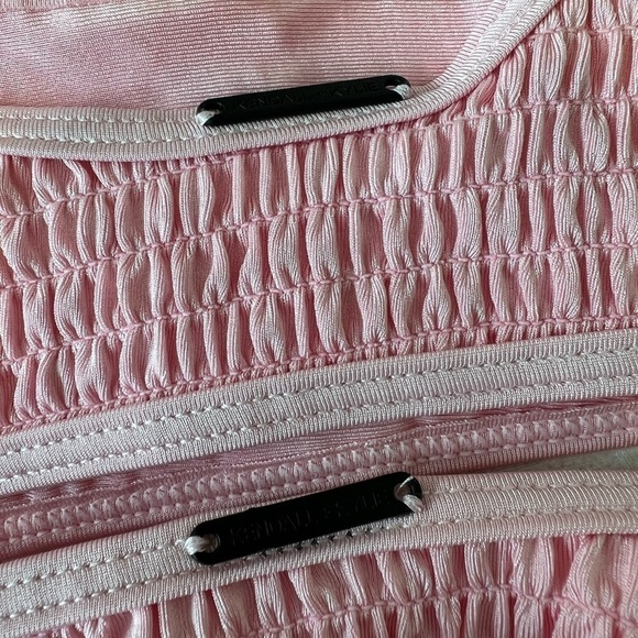 Kendall + Kylie Pink Henley Bikini Top And Bottom Set - Picture 10 of 16